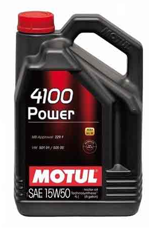 Motul 4100 POWER 15W50 Synthetic Engine Oil - 5 Liter