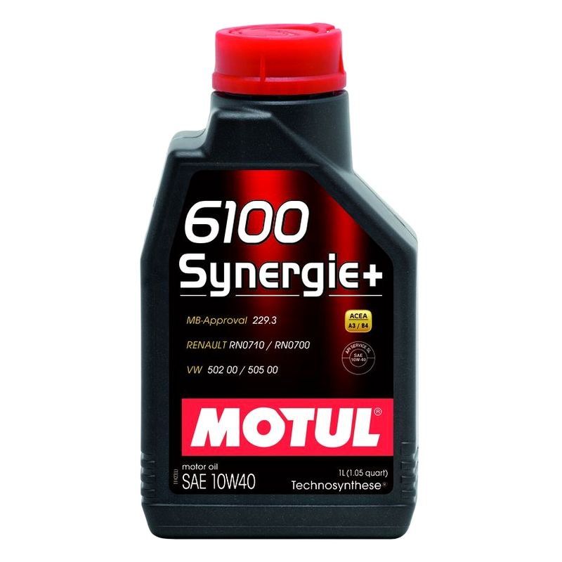 Motul 6100 SYNERGIE+ 10W40 Synthetic Blend Engine Oil - 1 Liter