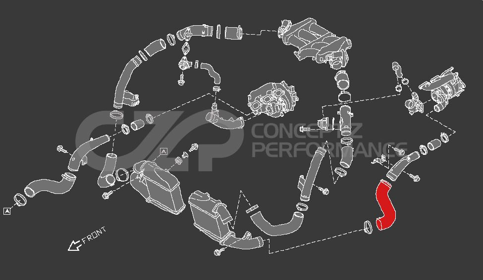 Nissan OEM Intercooler Inlet Hose LH - Nissan GT-R R35