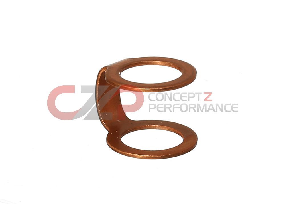 Nissan OEM Turbo Oil Feed Line Conjoined Dual Copper Crush Washer Gasket - Large - Nissan GT-R R35