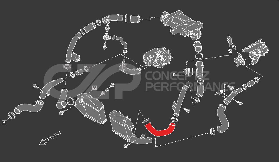 Nissan OEM Intercooler Outlet Hose LH - Nissan GT-R R35