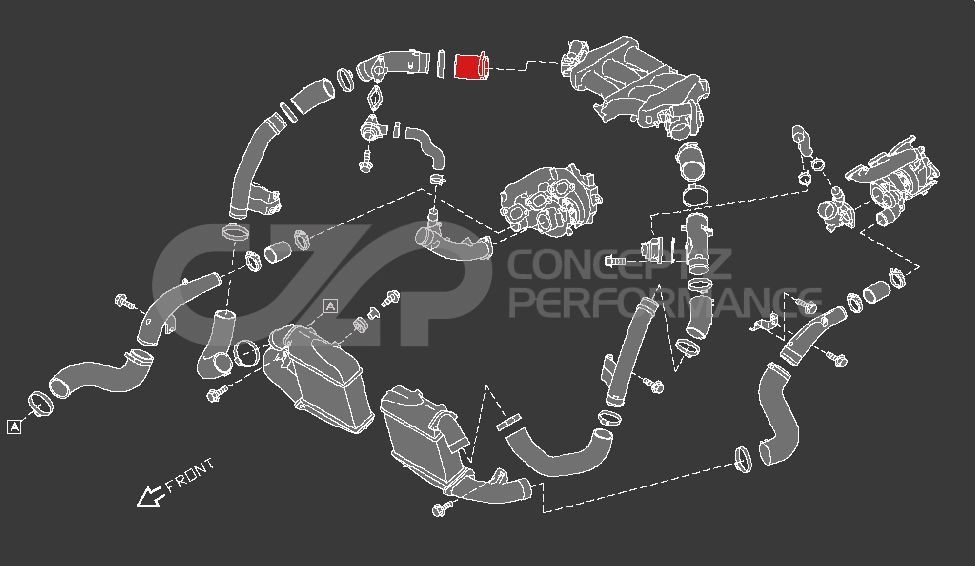 Nissan OEM Throttle Body Coupler RH - Nissan GT-R R35