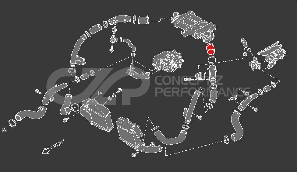 Nissan OEM Throttle Body Coupler LH - Nissan GT-R R35