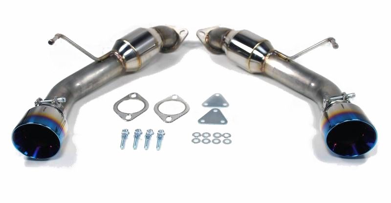 AAM Competition S-Line Axle Back Short Tail Exhaust, Resonated - Nissan 370Z Z34