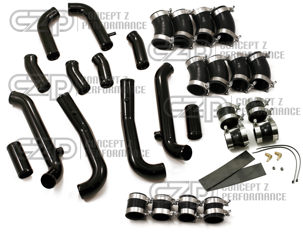 CZP 300ZX 2.5" Intercooler Aluminum Pipe Kit - Black