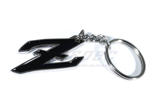 ZSpec Classic "Z-Logo" Key-Chain Datsun S30 / S130 Style, Black & Chrome Finish