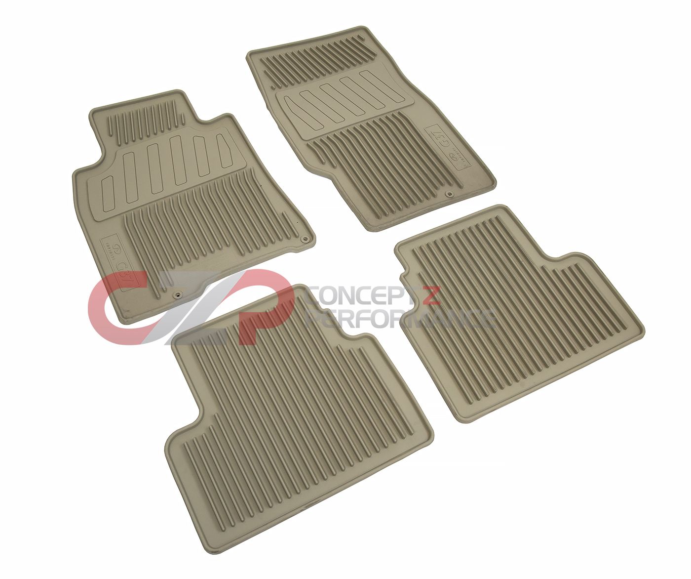 Infiniti OEM All-Season Floormats, Dark Beige - Infiniti G37 08+ Coupe CV36, 07+ Sedan V36