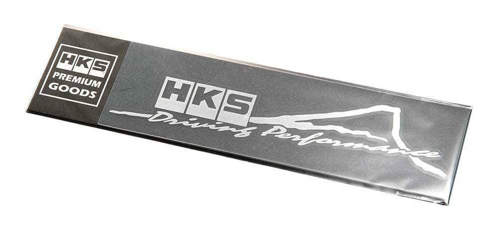 HKS 51003-AK116 HKS Brushed Silver Fujiyama Decal Sticker Mt Fuji Genuine JDM