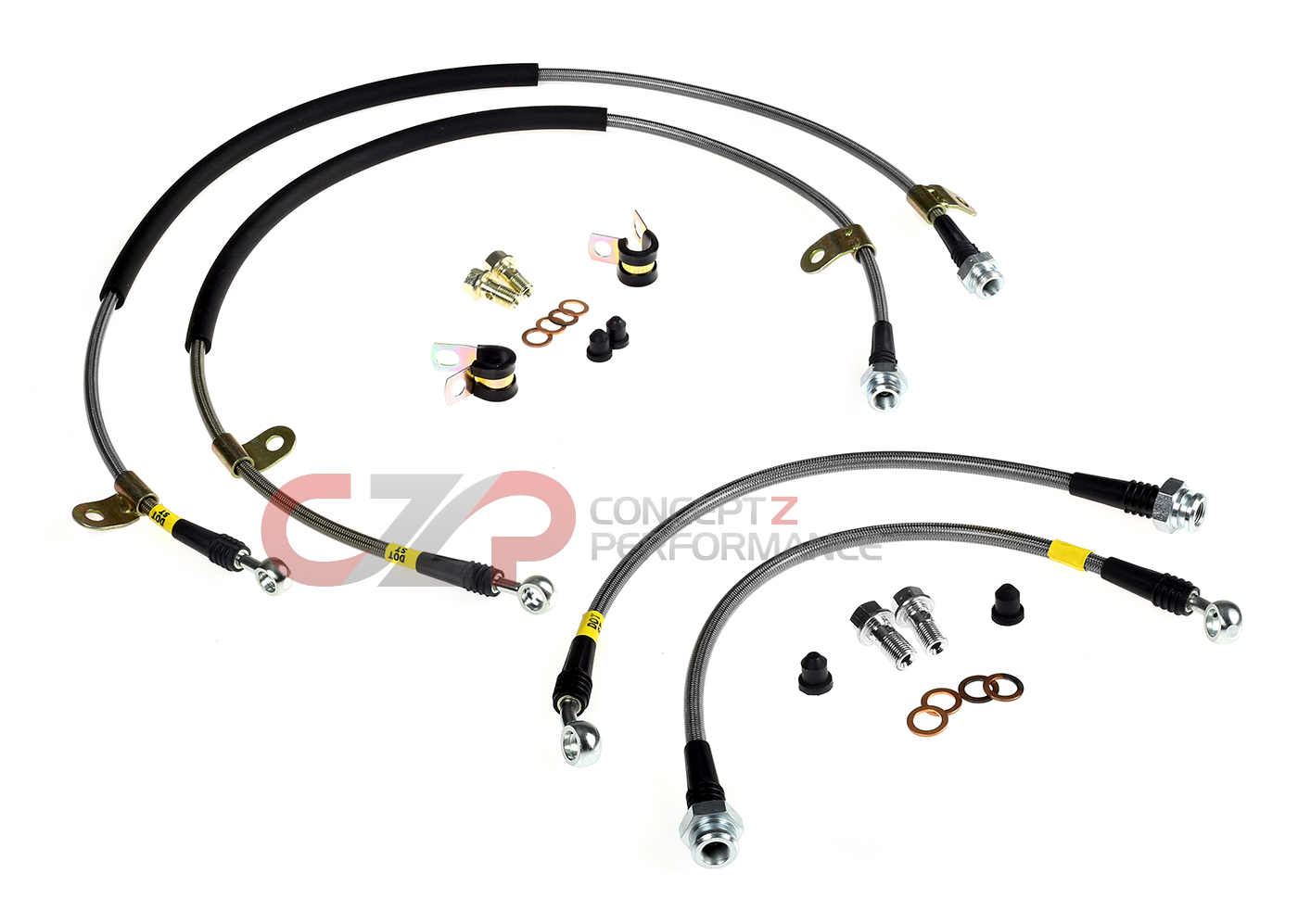 Stoptech Stainless Steel Brake Lines, Front and Rear - Nissan GT-R R35