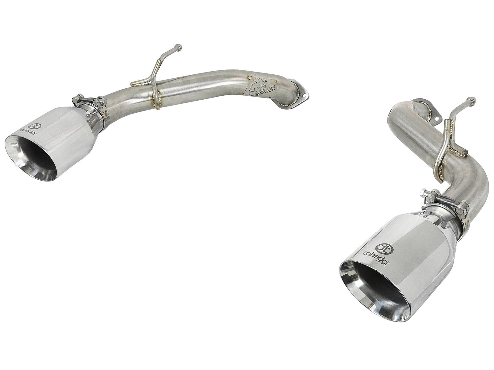 aFe Power Takeda Stainless Steel Axle-Back Exhaust System w/ 4.5" Tips - Infiniti Q50 V37 Red Sport