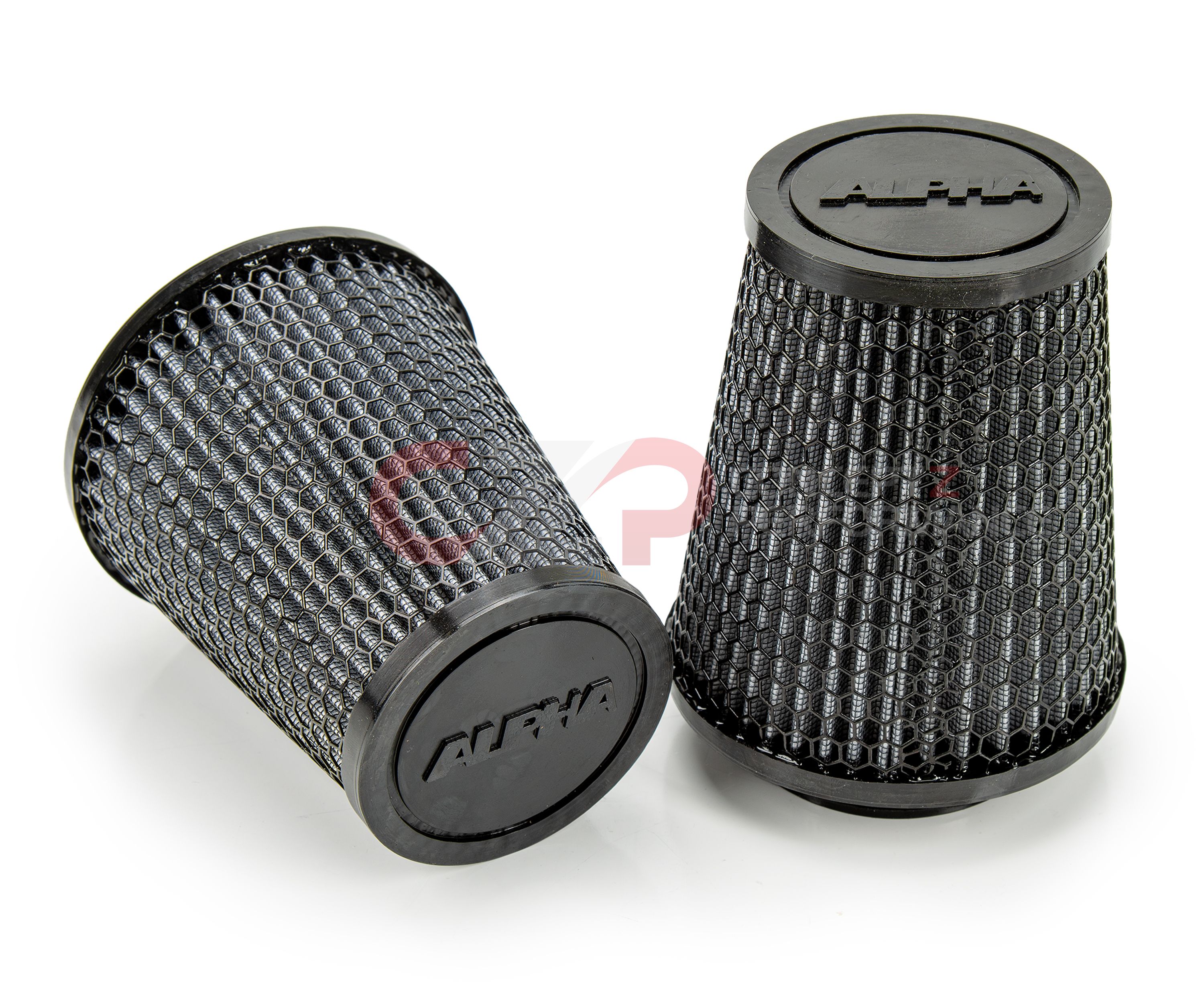 AMS Red Alpha Cold Air Intake System, Replacement Filters, Pair - Infiniti Q50 Q60 3.0 Twin Turbo V37 CV37
