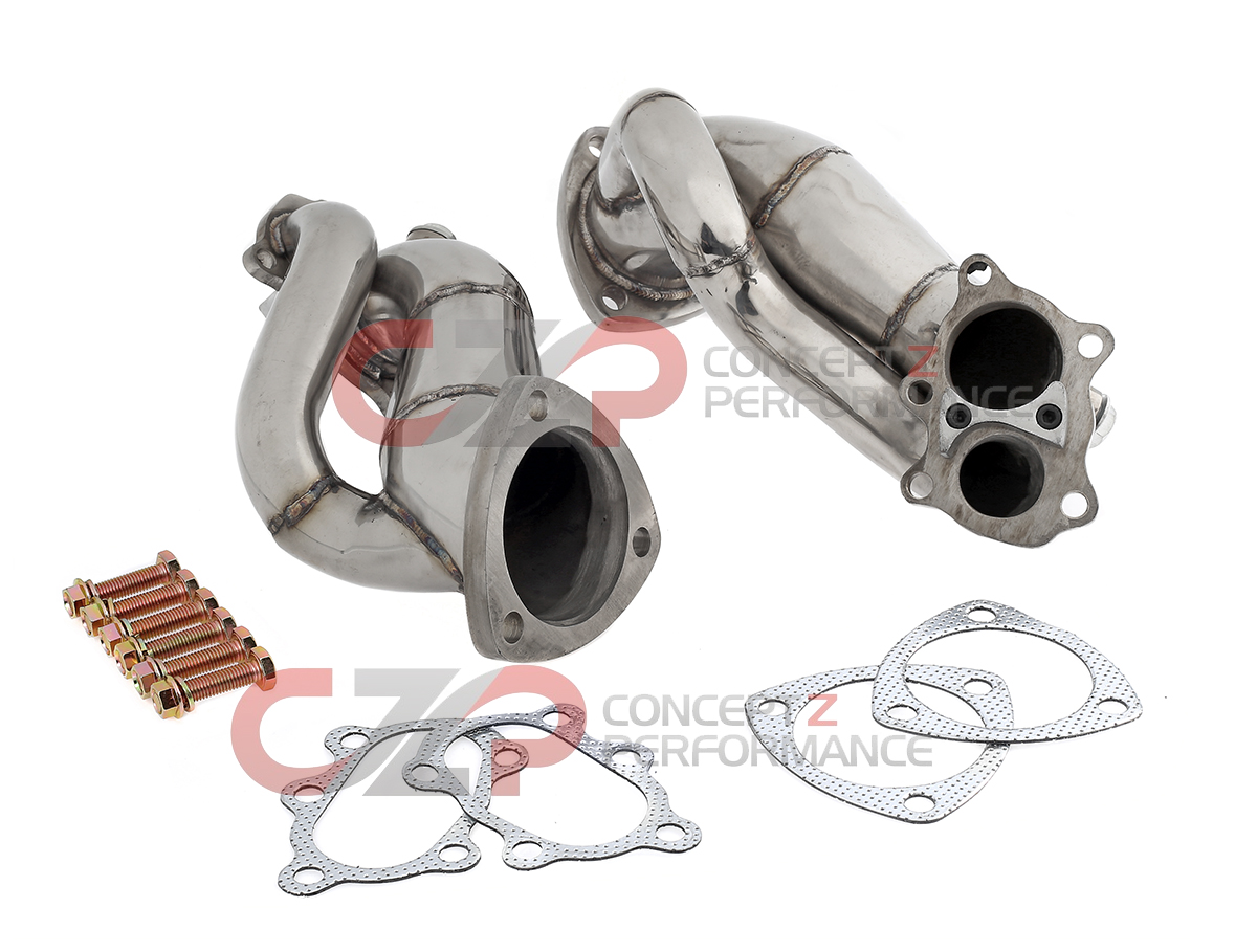 AMS 3" SS Turbo Expansion Downpipes - Nissan 300ZX Z32
