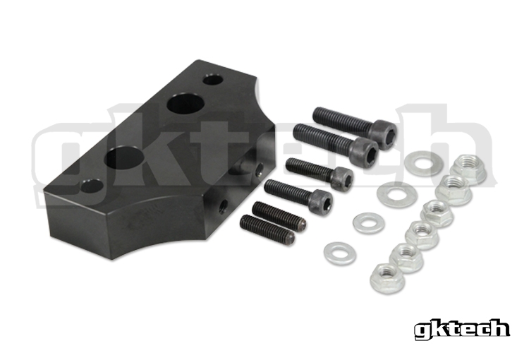 GKTech Billet Aluminium Solid Gearbox Mount, Anodized Black - Nissan Skyline R32, 240SX S13 S14 S15