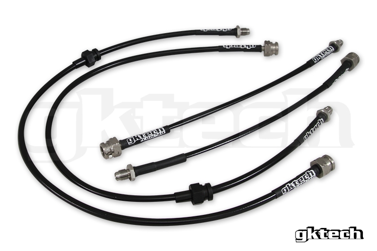 GKTech S13 to Z32/GTS/GTR Conversion Braided Brake Lines, Front & Rear Set - Nissan 240SX S13