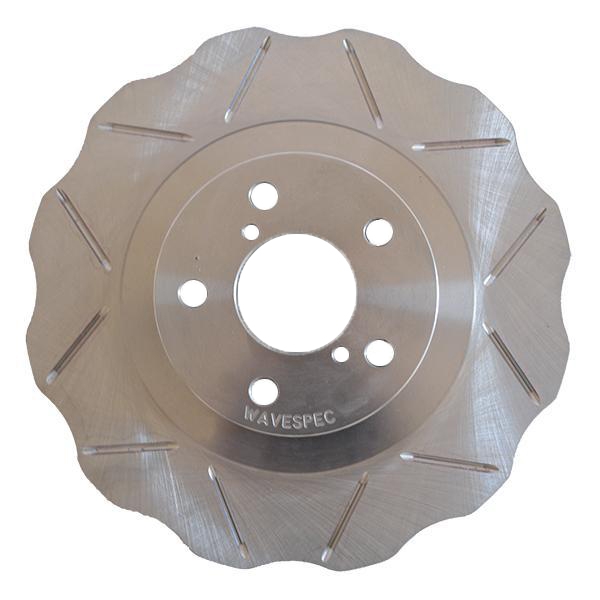 WaveSpec Direct Replacement Rotor, Front Slotted, 5-Lug - Nissan 240SX 07/96-98 Late Style S14