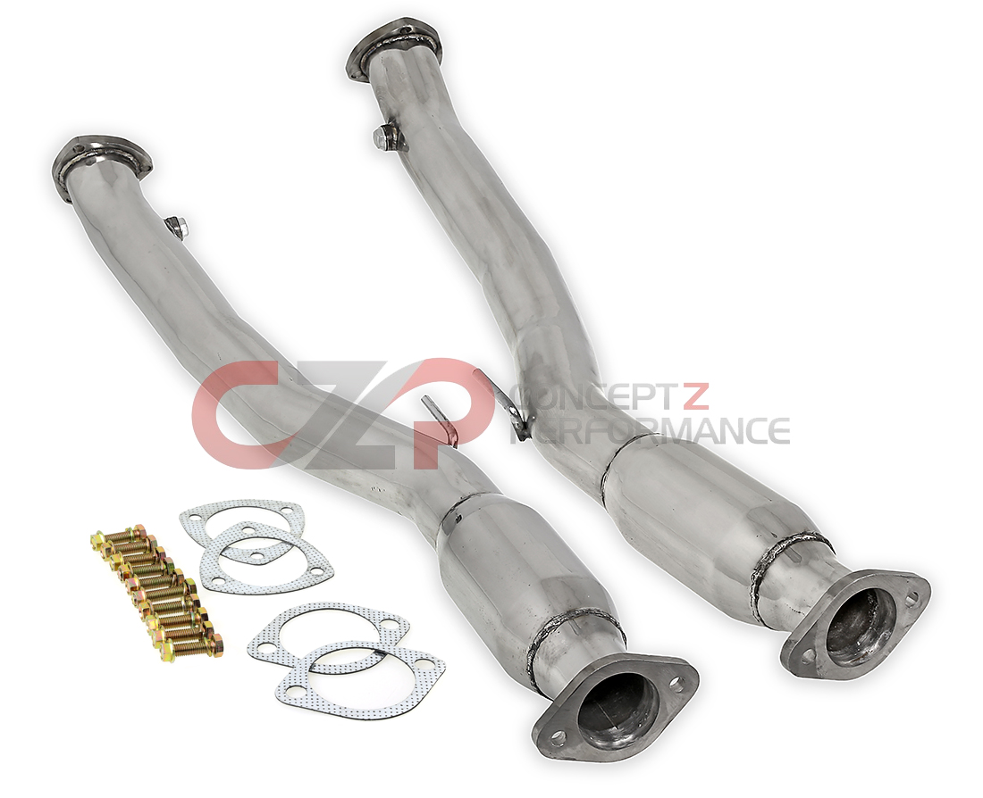 AMS 3" to 2.5" Stainless Steel Test Pipes, Resonated, Twin Turbo TT - Nissan 300ZX Z32