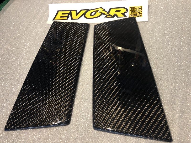 EVO-R Carbon Fiber B-Pillar Cover, 3K Cross Weave - Nissan 350Z Z33