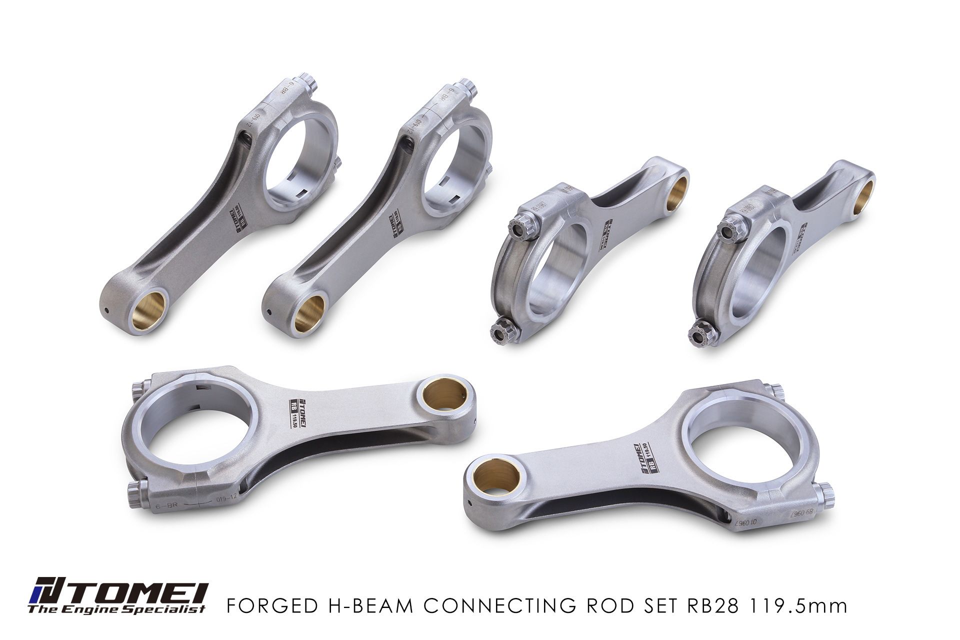 Tomei Forged H-Beam Connecting Rod Set RB28 119.5mm