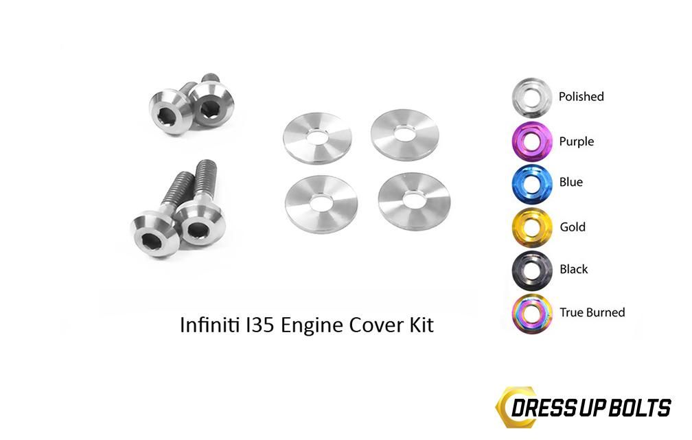 Dress Up Bolts NIS-051-TI Titanium Dress Up Kit, Engine Cover - Infiniti I35 02-04 VQ35DE