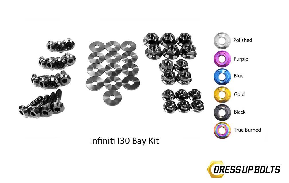 Dress Up Bolts NIS-049-TI Titanium Dress Up Kit, Engine Bay - Infiniti I30 00-01 CA33