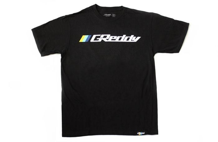 Greddy Classic 3-Stripe Logo T-Shirt - Large - Black