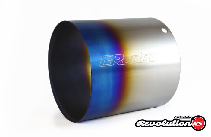 Greddy Titanium Optional Universal Dia. 115 x Len. 120mm Tip, Burnt Finish (for Revolution RS 160mm Dia. / RS-TI / RS-Race)