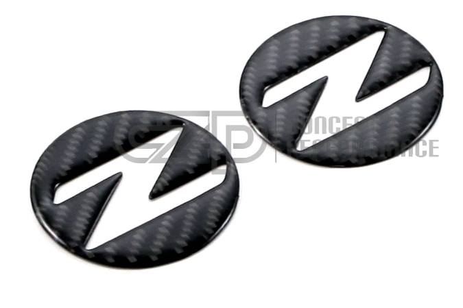 CZP Carbon Fiber Fender Emblem Inserts - Nissan 350Z Z33