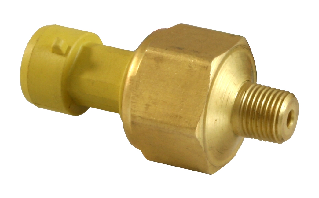 AEM 30 PSIa or 2 Bar Brass Sensor Kit. Brass Sensor Body. 1/8" NPT Male Thread. Includes: 30 PSIa or 2 Bar Brass Sensor, Connector & Pins