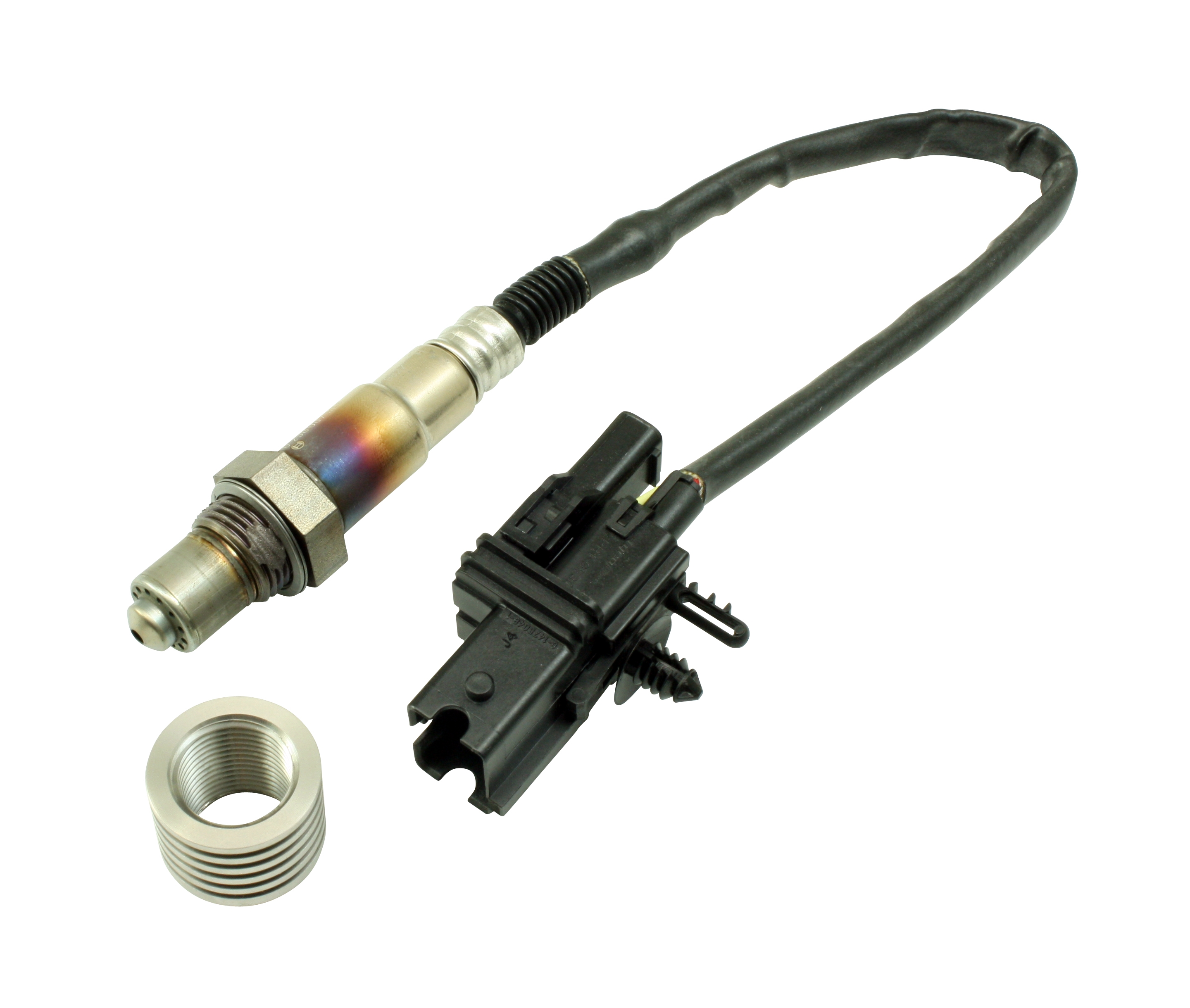 AEM Wideband UEGO Sensor with Stainless Tall Manifold Bung Install Kit - 4 Channel Wideband