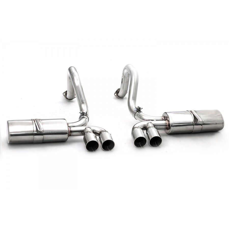Ark Performance Stainless Steel DT-S Cat-Back Exhaust System 2.5in Pipe w/ 4.5 Polished Quad Tip , Single Exit - Chevrolet Corvette 97-04 LS1 C5