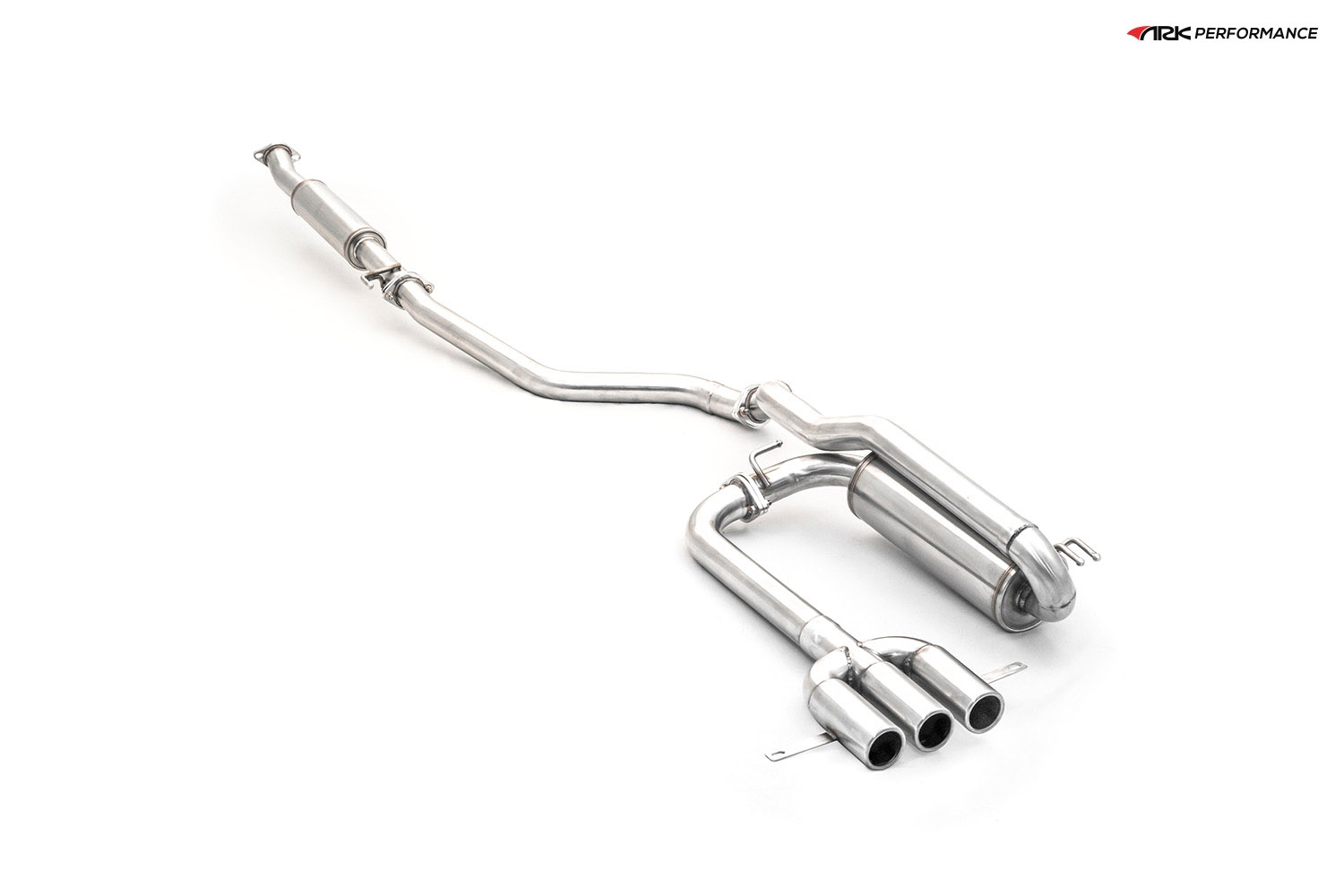 Ark Performance Stainless Steel DT-S Cat-Back Exhaust System 2.5in Pipe w/ 2.0 Polished Triton Tip, Single Exit - Hyundai Veloster 11-17 1.6L I4 FS