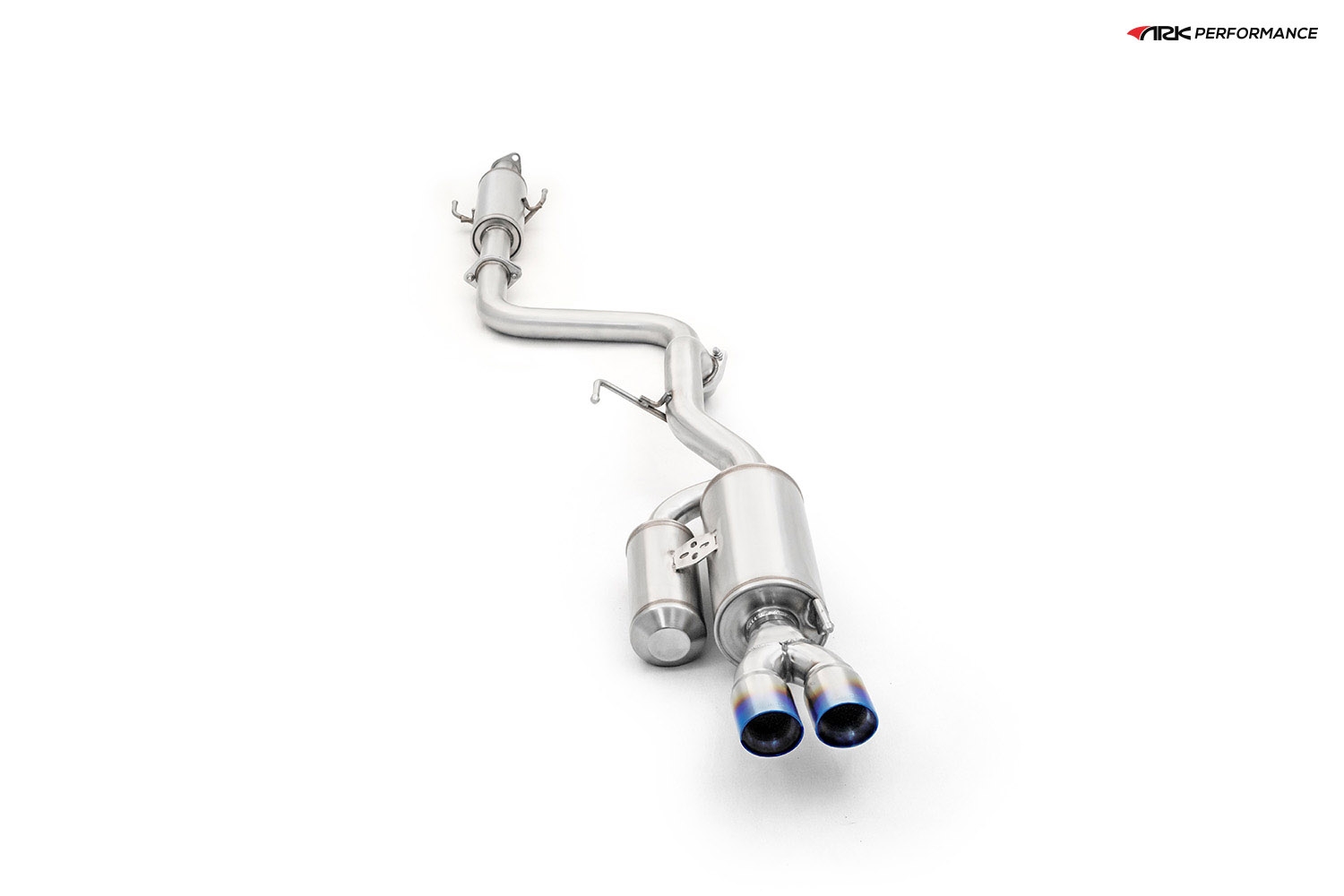 Ark Performance Stainless Steel DT-S Cat-Back Exhaust System 2.5in Pipe w/ 3.0 Burnt Dual Tip, Single Exit - Kia Forte Koup 10-13 2.0L I4, 2.4L I4