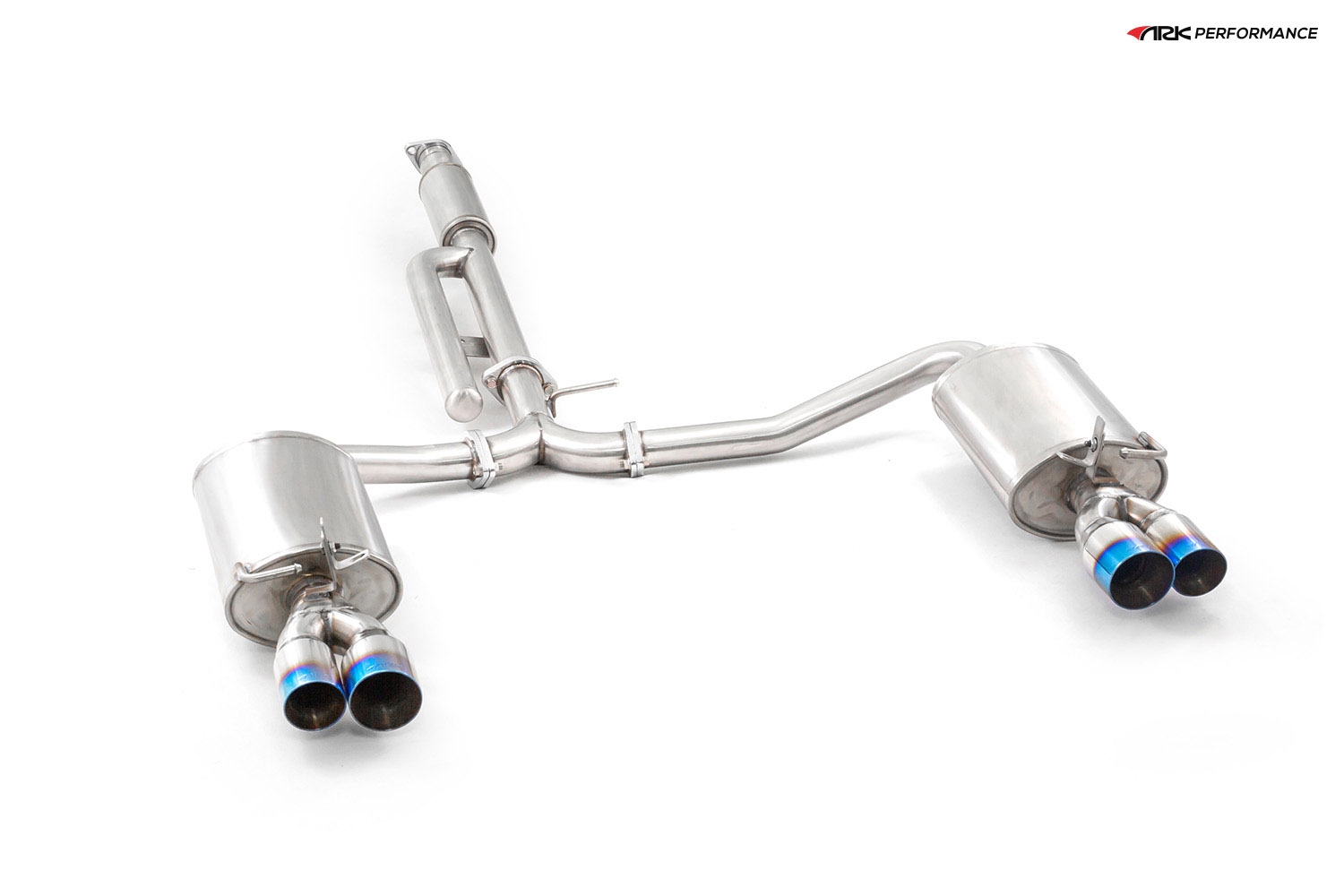 Ark Performance Stainless Steel DT-S Cat-Back Exhaust System 2.25 to 2.5in Pipe w/ 3.5 / 2.5 Burnt Dual Tip, Dual Exit - Kia Optima / K5 11-13 2.0T, 2.4L I4