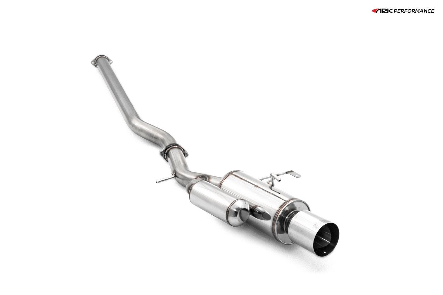Ark Performance Stainless Steel N-II Cat-Back Exhaust System 3.0in Pipe w/ 4.5 Polished Single Tip, Single Exit - Mitsubishi Evo X 08-16 2.0L I4 TURBO CZ4A