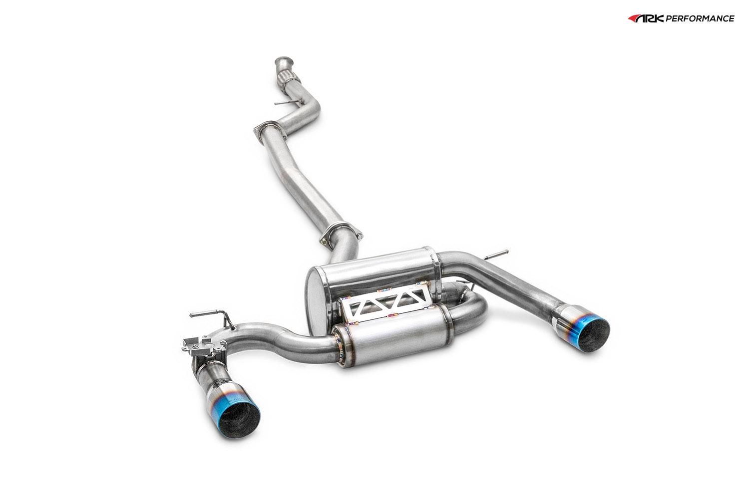 Ark Performance Stainless Steel GRiP Cat-Back Exhaust System 3.0in Pipe w/ 3.5 Burnt Dual Tip, Dual Exit - BMW M235i 14-16 N55 F22