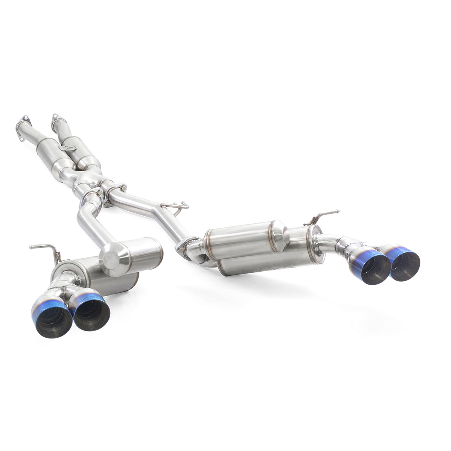 Ark Performance Stainless Steel GRiP Cat-Back Exhaust System 2.5in Pipe w/ 3.5 Burnt Quad Tip , Dual Exit - Hyundai Genesis Coupe 10-16 3.8L BK1, BK2