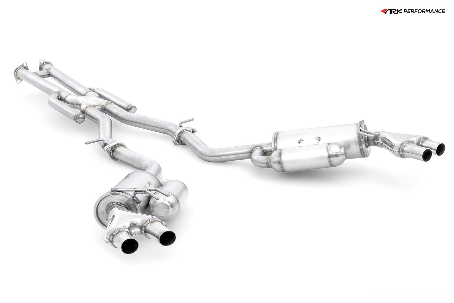 Ark Performance Stainless Steel GRiP Cat-Back Exhaust System 2.5in Pipe w/ N/A Oem Tip , Dual Exit - Kia STINGER  18+ 3.3T