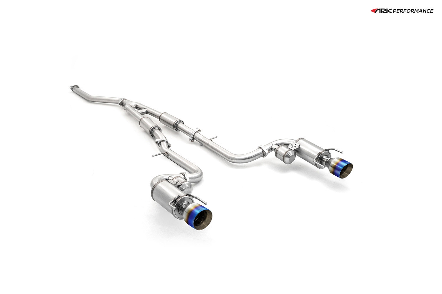 Ark Performance Stainless Steel GRiP Cat-Back Exhaust System 2.5in Pipe w/ 4.5 Burnt Single Tip, Dual Exit - Lexus IS 200T 16 2.0L I4 TURBO ASE30
