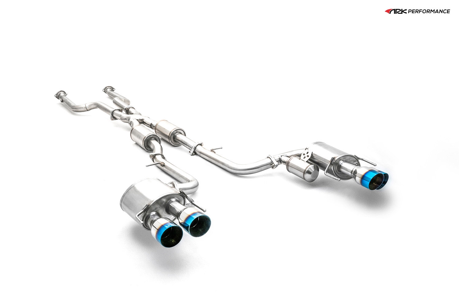 Ark Performance Stainless Steel GRiP Cat-Back Exhaust System 2.5in Pipe w/ 4.5 Burnt Quad Tip , Dual Exit - Lexus RC F 15+ 5.0L V8 USC10