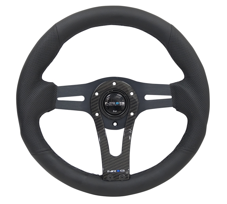 NRG Reinforced Steering Wheel (320mm) w/ Carbon Center Spoke