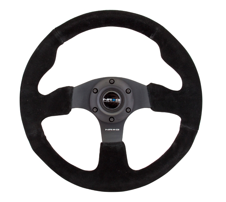 NRG Reinforced Steering Wheel (320mm) Suede w/ Black Stitch