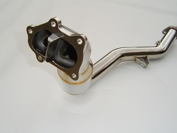 Invidia 02-07 WRX/STi Polished Divorced Waste Gate Downpipe with High Flow Cat