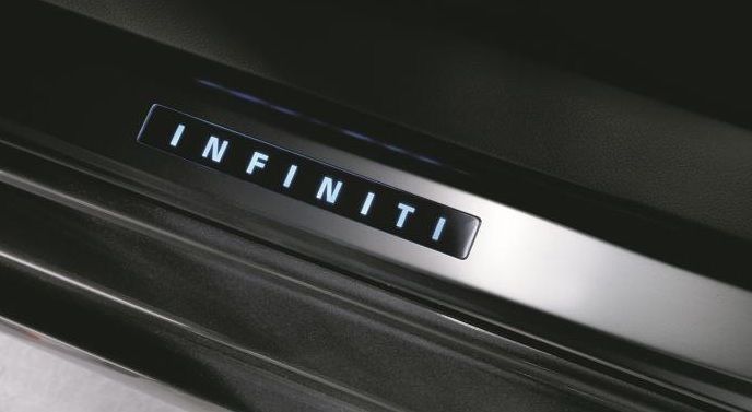 Infiniti OEM Stainless Steel Illuminated Kick Plates - Infiniti G35 G37 Q40 Sedan