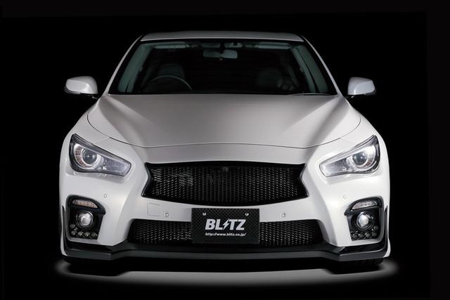 Blitz Aero Speed R-Concept Front Bumper w/ DRL (FRP) - Infiniti Q50