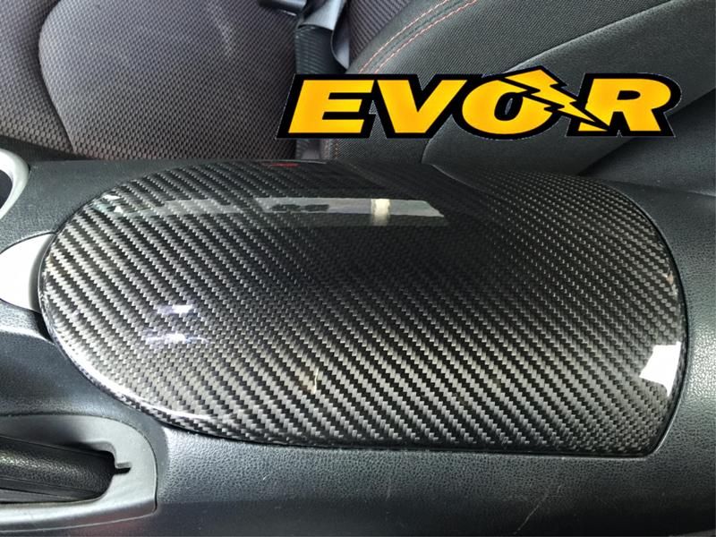 EVO-R Carbon Fiber Center Storage Cover Arm Rest - Nissan 370Z