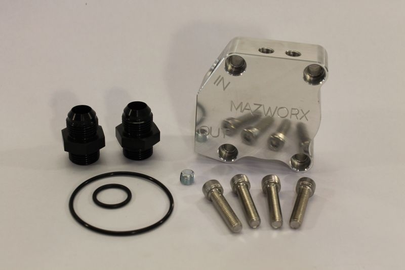 Mazworx Oil Block adapter - Nissan GTi-R SR20DET