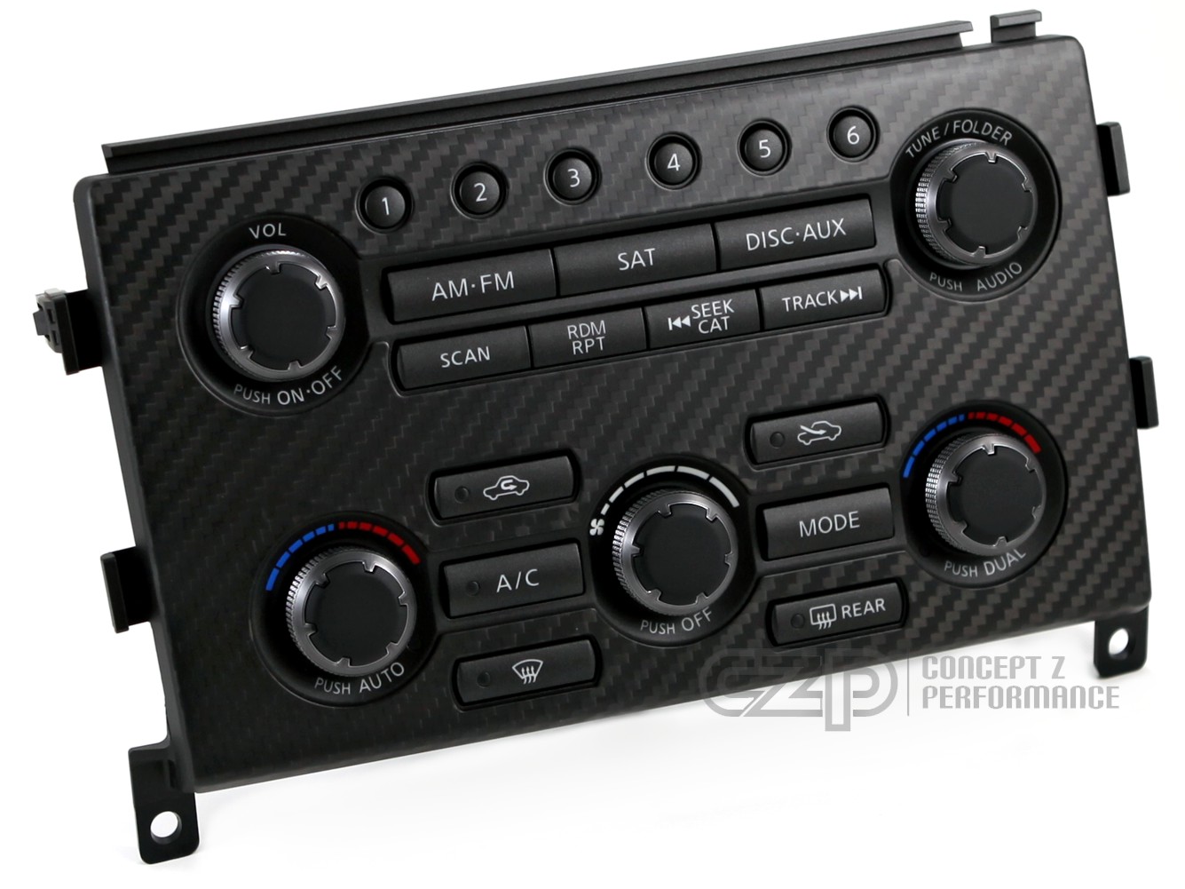 Nissan GT-R stereo radio knobs dials aluminum custom 09-16 interior carbon panel
