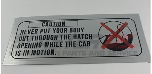 Blaster Z 300ZX Caution, Hatch Roof Decal