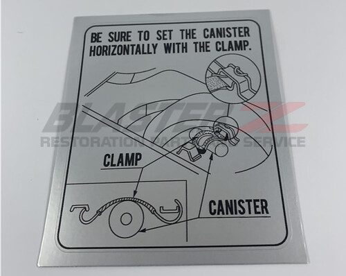 Blaster Z 300ZX Plate-Caution Spare Tire Decal