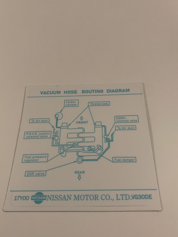 Blaster Z 300ZX VG30DE Vacuum Diagram Decal